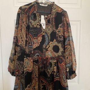 NWT Zara Paisley dress